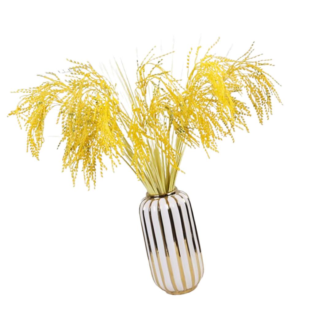 Artificial Simulation Wheat Stalks Fake Flowers Golden Sunshine Color Home Decor Simulated Ear Of Wheat for Farmhouse