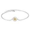 S925 Silver Bracelet Simple Sunflower Small Daisies Chrysanthemum Sunflower Bracelet Jewelry Gift For Women