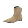 Fashion Pointed Toe Women Ankle Boots Suede Fashion Heeled Shoes Sexy Luxury Winter Short Plush 2025 Designer Dress Boots Para Mujer