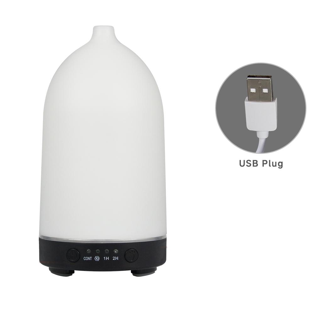 

USB Aroma Diffuser 100ml Desktop Ultrasonic Air Humidifier with Colorful Night Light, Timing Function, Quiet for Home, Office