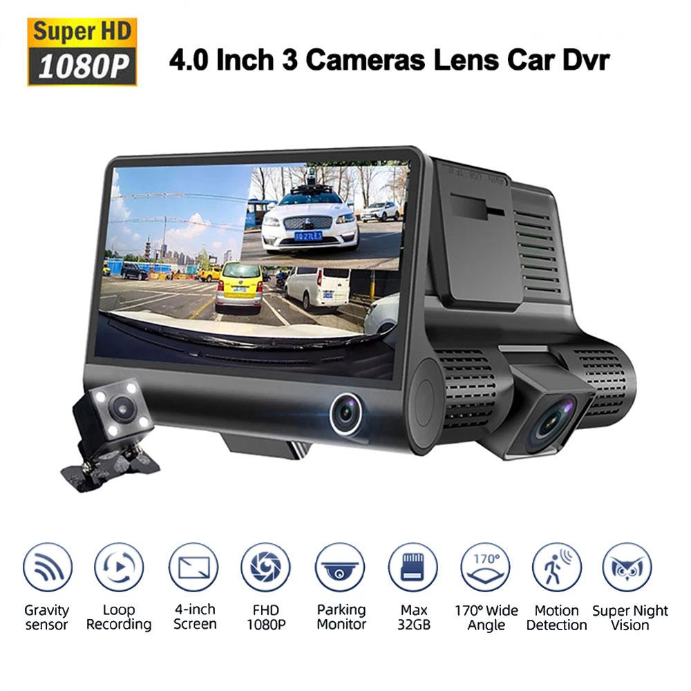 

Автомобильный видеорегистратор с 3 камерами HD 1080P 4,0 дюйма, видеорегистратор, автомобильный видеорегистратор, авторегистратор, видеорегистраторы, видеорегистратор с 3-сторонними камерами для автомобиля