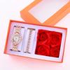 Popular Ladies Watch Fashion Casual Roman Numeral Quartz Set Full Diamond Bracelet Fashion Watch