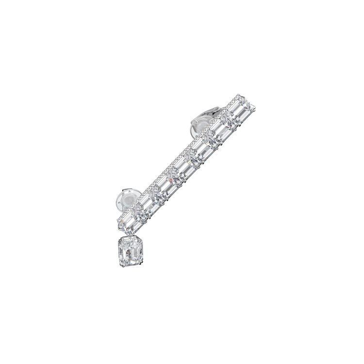 

Swarovski Millenia Ear Cuff Single, Octagonal Cut Imitation Crystal, White, Rhodium Plated Unisex Accessories 5612670 Shopping Bag,White,F