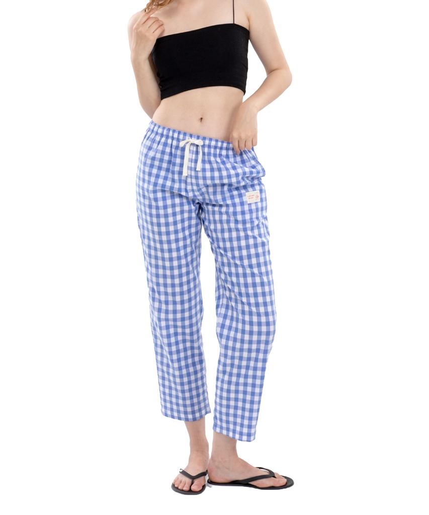 Eeogil Women'S Plaid Pajamas Crooked Pants Homewear