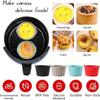 3/6Pcs Air Fryer Silicone Egg Poacher Cups Silicone Egg Cooker Mold Baking Custard Tart Pie Desserts Egg Poaching Maker