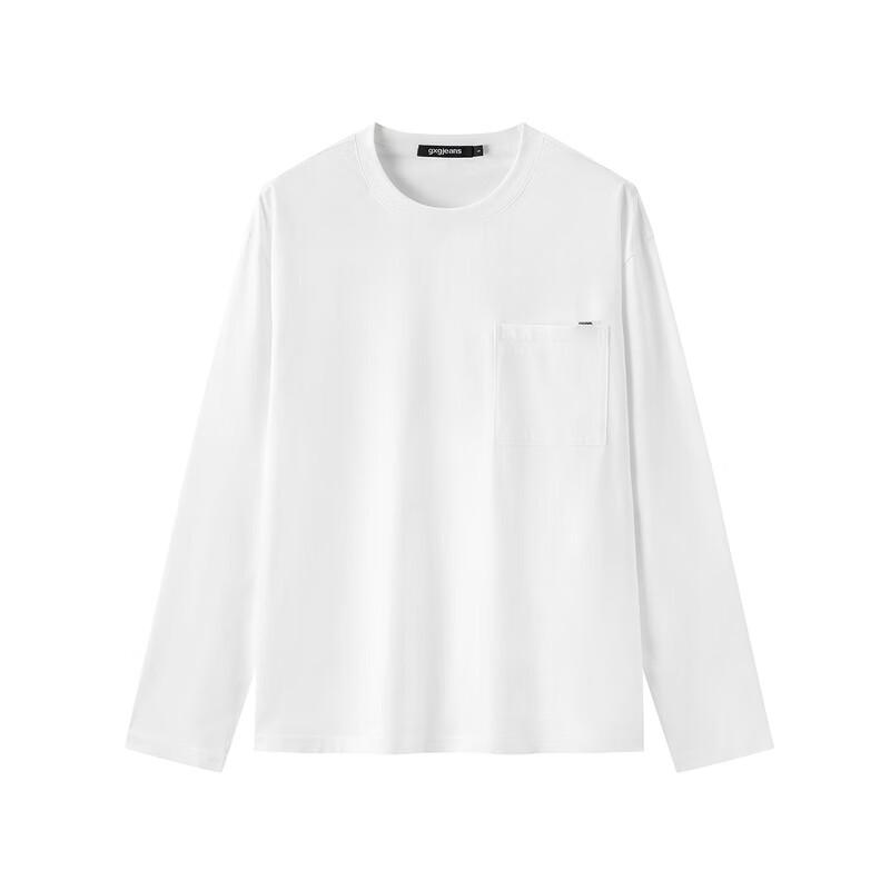 GXGJEANS Men's Pocket Design Cotton Long Sleeve T-Shirt