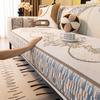 Cuscină de canapea Chenille de lux Broderie Patru Sezoane Universal Prosop de canapea Secțional în formă de L Husă de canapea antiderapantă pentru camera de zi