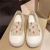 Casual Ladies Footwear Spring Autumn 2025 New Light Daily Routine Designer Comfortable Embroidery Slip On Women's Canvas Shoes
