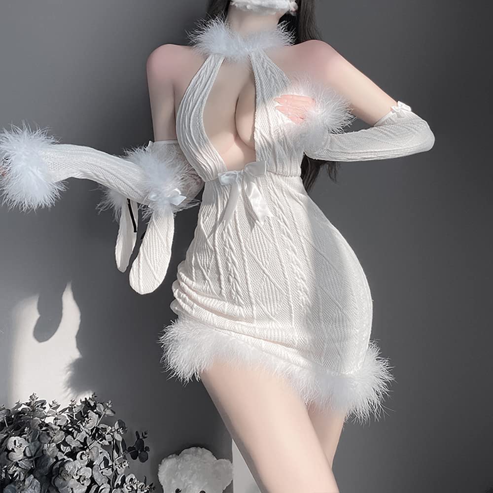 Sweater to Kill a Sexy Extremely Erotic Lolita Open High Fashion Maid Maid Dumpling Girl Cosplay Shiro [SHLYMP] Virgin, Cosplay, Erotic, Naughty,