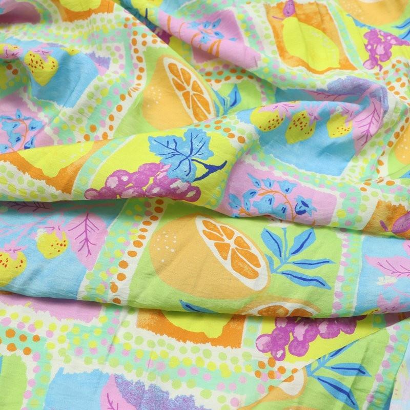 Summer Children's Clothing DIY Floral Print Cotton Fabric Skirt Sleeveless Dress Cardigan Fabric for Kids Handmade Crafts