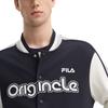 Fila Original Comfortable Casual Color Block Baseball Jacket Men Jackets Legendary-Blue F11M439501F-NV
