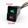 Toyota Corolla Dual-Switch LED Fog Light Buttons: Green for On, Red for Off