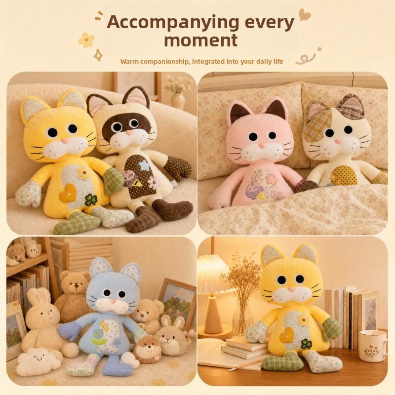 Cute Cartoon Cat Plush Toy With Pp Cotton Filling For Kids And Adults