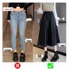 Autumn/Winter 2024 Women's High Waist A-Line Midi Leather Skirt - Slimming Half-Length Umbrella Skirt