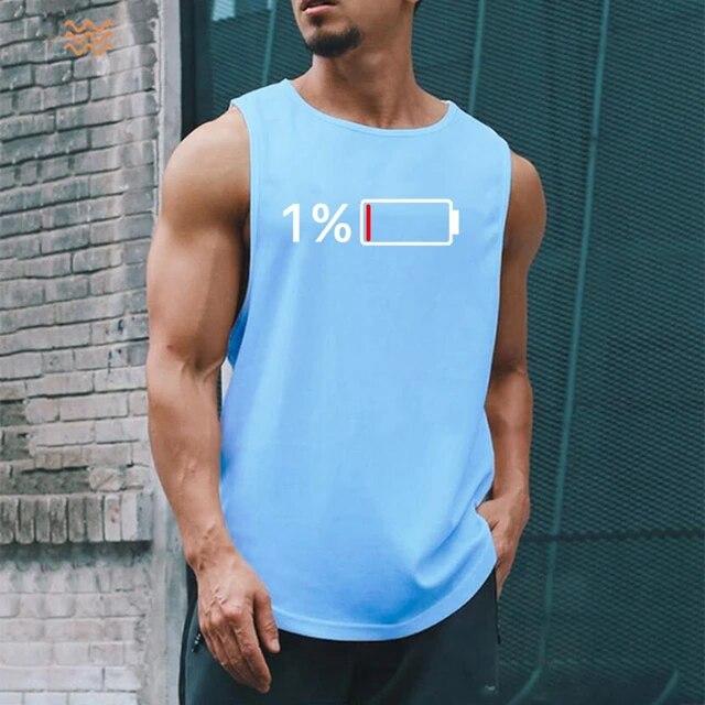Hot Selling Men's Fitness Sleeveless Top Breathable Quick-drying Sports Vest Gym Muscle Men's Running Solid Color Simple T-shirt