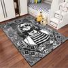 "Retro Gothic Skull Design Carpet" Suitable As a Non-slip Mat for the Living Room or Bedroom Sofa