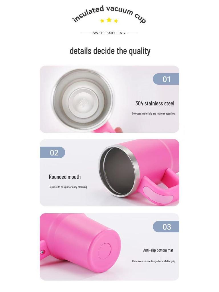 Stanley 14 oz isolierter Becher für das Auto mit Strohhalm