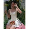 Camus Love Song Vietnam Niche Style French style Sweet and Spicy Design Sense Lace Stitching Slimming Pure Desire Sling Dress