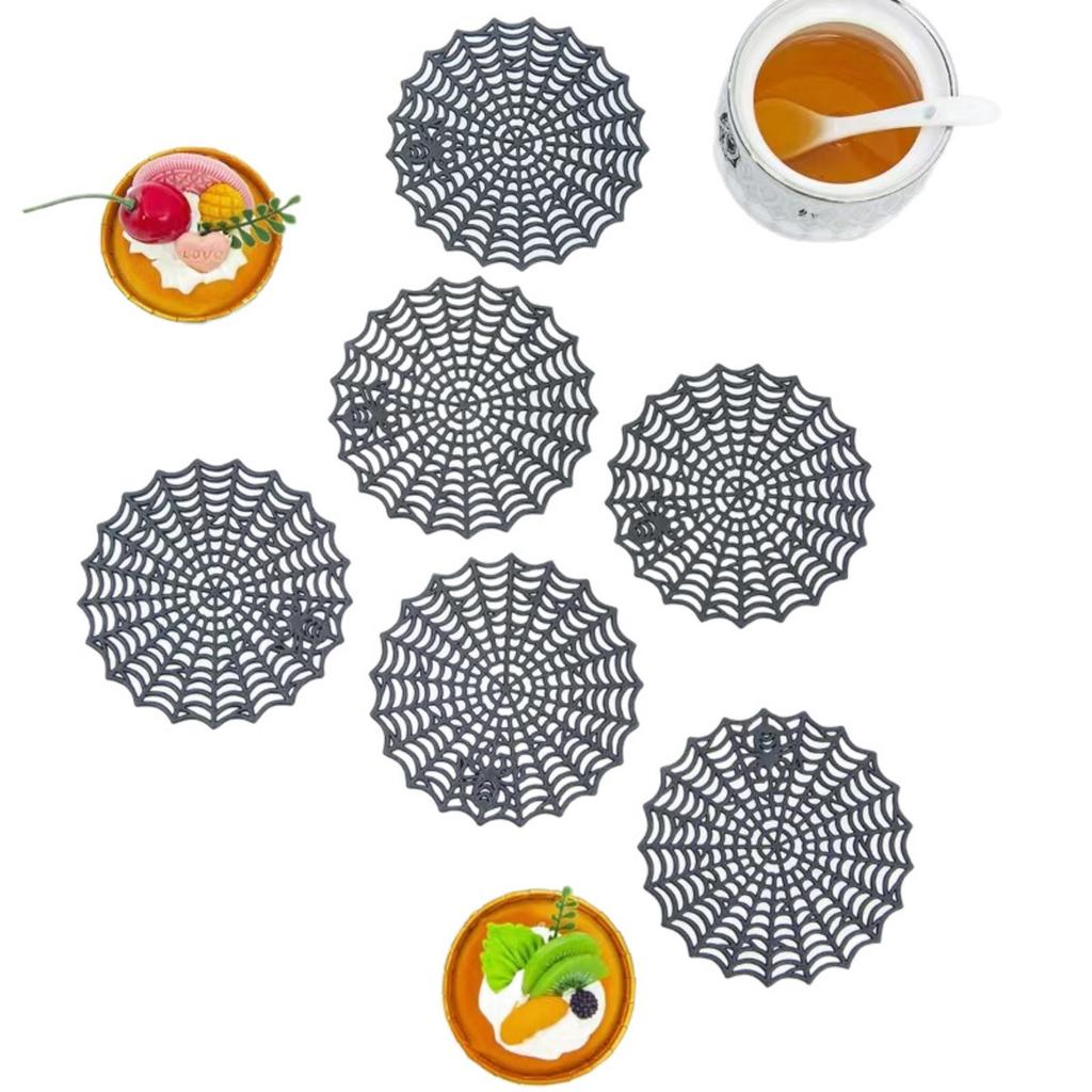 Halloween Placemat Black Hollow Insulation Non-slip Pvc Placemat Decorative Mat