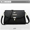 New soft leather texture large capacity single shoulder oblique span women's bag versatile fashion embossed leaf small square bag