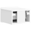 Wall Mounted Nightstand 2 pcs High Gloss White Particleboard