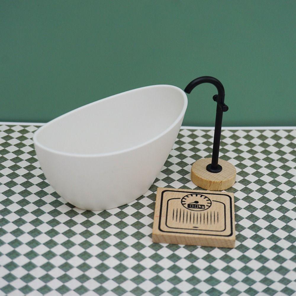 1:12 Dollhouse Miniature Bathroom Set 1/12 Dollhouse Simulation Toilet Model Kids Pretend Play Toy