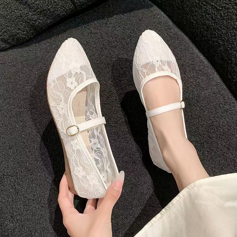 2026 Damen Neue Sommer Flache Slip-On Flachsohle Mesh Schuhe Weiche Sohle Rutschfest Atmungsaktive Gummisohle Nude Schuhe Sandalen