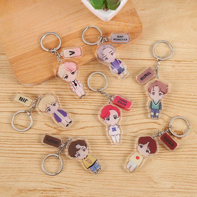 Bts Kpop Bangtan Boys Acrylic Keychains For Fans Cute And Safe Bag Accessories