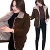 Warm Plush-Lined Jacket for Petite Women - 2025 Winter Fashion: Loose, Versatile, Thick Cotton Outerwear