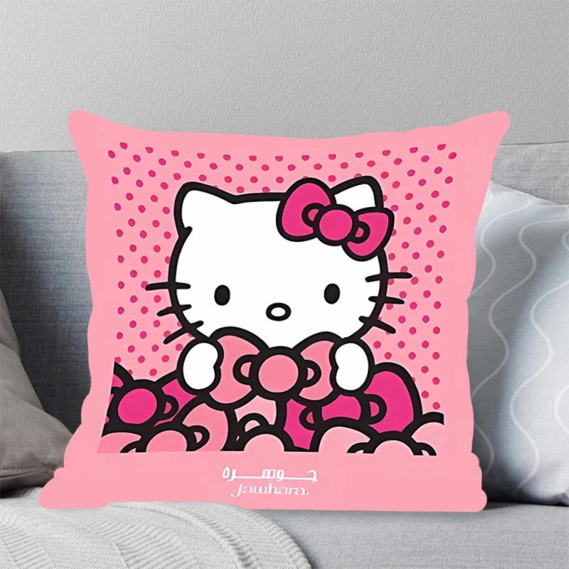 Sell Well New Square Pillow Bedroom Pillow Cover Sofa Living Room Office Leisure Cushion Hello Kitty Pillowcase Home Decor 45x45