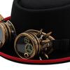 Kapelusz Steampunk dla Dorosłych Czarny Dodatek do Kostiumu Gotycki na Występy Sceniczne Karnawał Halloween