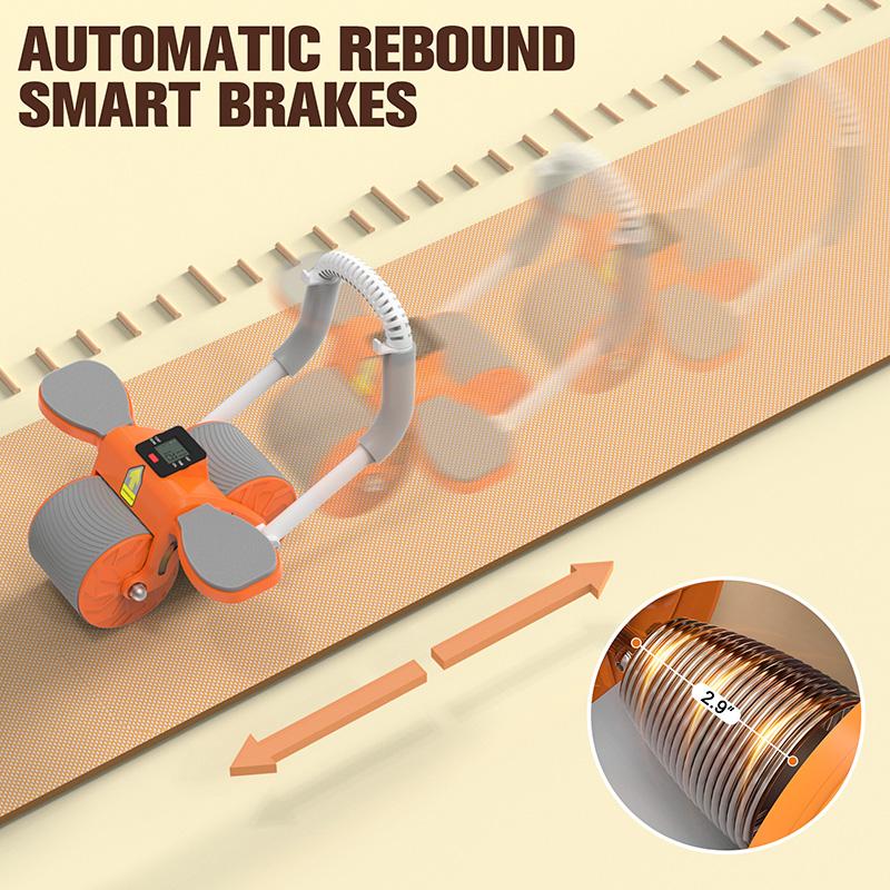 Digital Timing Workout Roller Wheels Automatic Rebound med albuestøtte og knepute