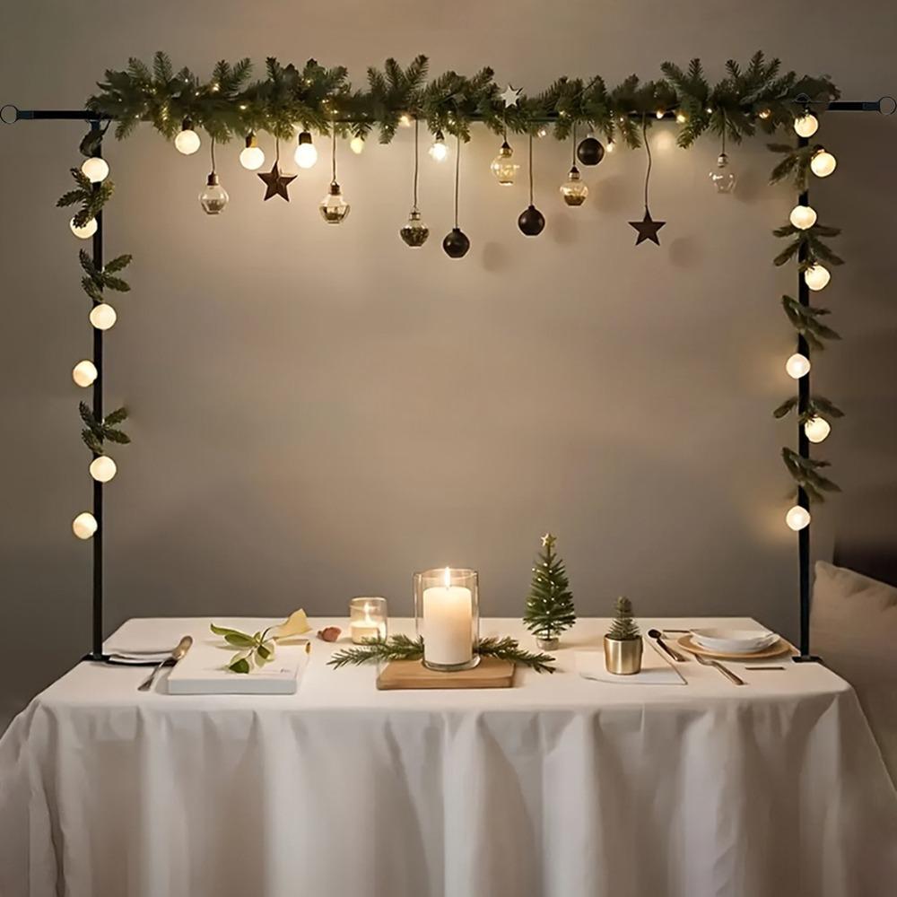 with Clamps Over The Table Rod Stand Party Hanging Decor Metal Table Arch Stand Adjustable Tabletop Balloon Flower Arch Stand