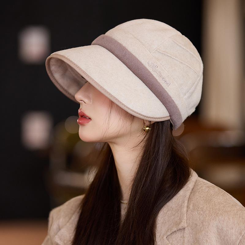 

Осень и Зима Новая Шляпа Женская Шляпа для Верховой Езды Уличная Ветрозащитная Теплая Ретро Шляпа Газетчика one size бежевый