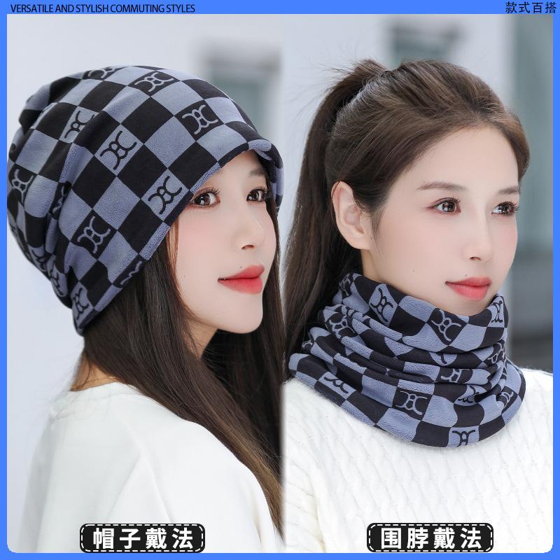 Autumn and winter cold-proof and warm outdoor cycling neck warmer, versatile twistable hat for men and women, neck protector, windproof plush face