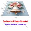 1PC Christmas Elements Pink Flower Bells Blanket Warm Soft Fluffy Kids Adults Sofa Bed Throw Blanket for Home Camping Trips