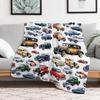CAR COLLECTION Throw Blanket Hairy Moving Blankets For Bed Manga Blankets