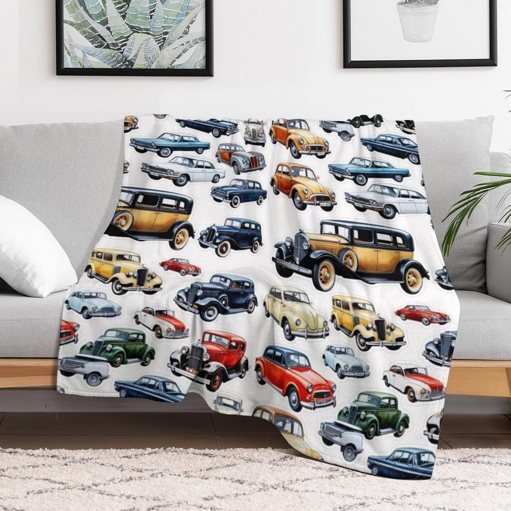 CAR COLLECTION Throw Blanket Hairy Moving Blankets For Bed Manga Blankets