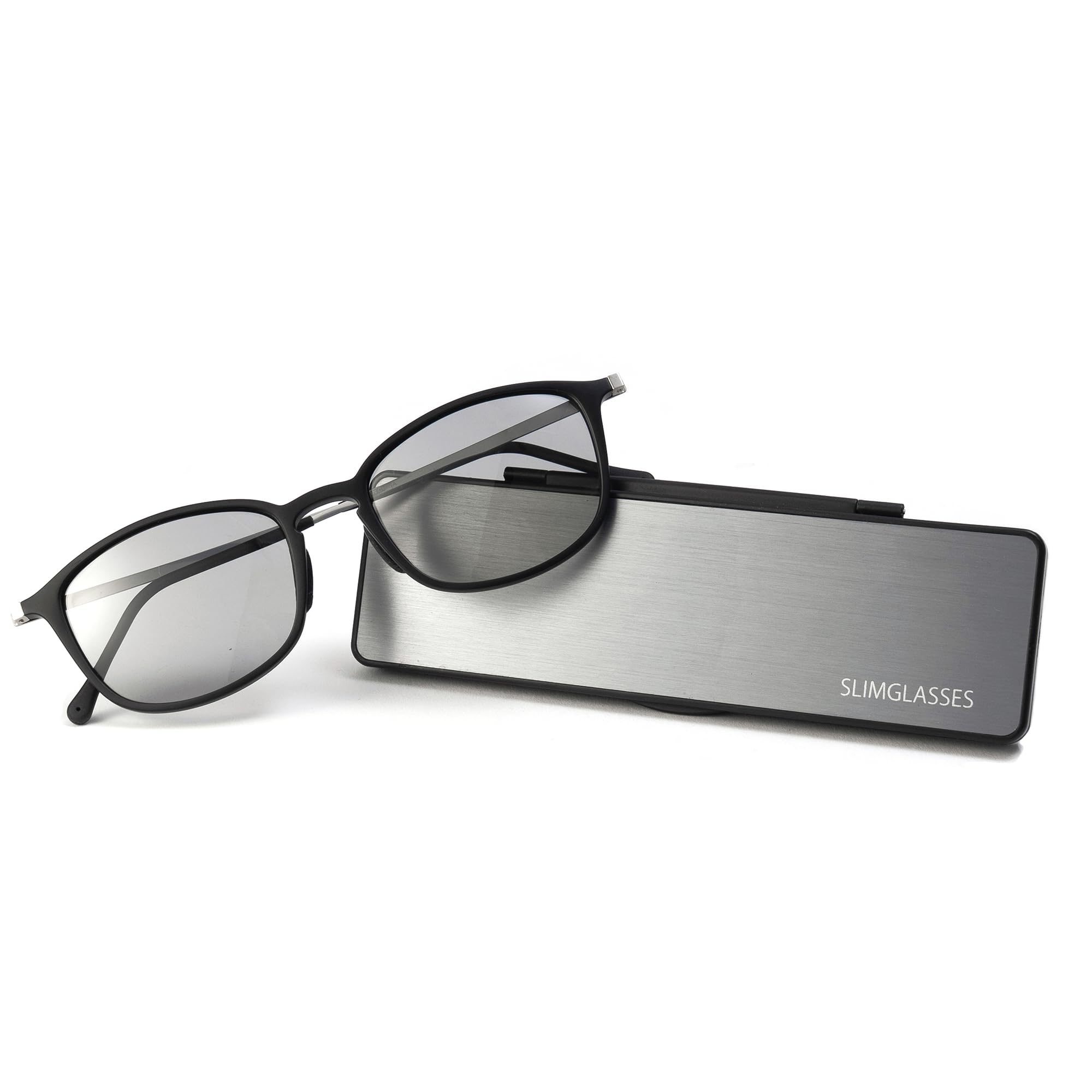 

[Slim Glasses] Polarized Sunglasses for Men [11mm Thin Like a Smartphone Lightly Tinted Lenses UV Protection] Ultra-Lightweight, Ultra-Thin