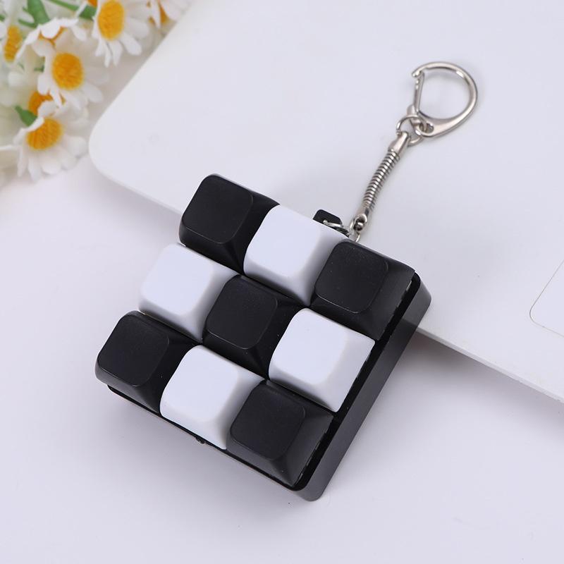 Button Keycap Keychain 9 Keys Keyboard Decompression Toys DIY Keyboard Keychain Toys For Adult Gifts To Relief Pass Time·