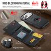 DG.MING M6 Series For iPhone 17 Pro Max Case Magnetic Wallet PU + PC + TPU Phone Cover