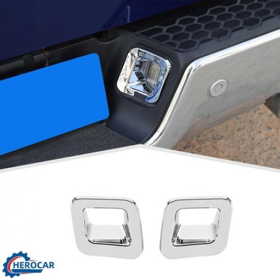 Chrome Rear License Plate Light Lamp Trim Accessories For Dodge Ram 1500 10-17