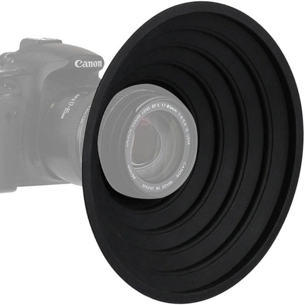 Silicone Lens Hood Foldable Reversible Lens Shade New Camera Lens Hood