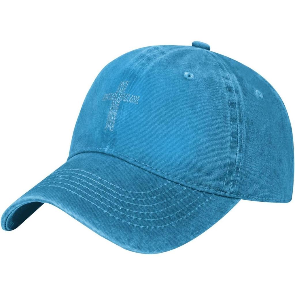 John Cross Religious Baseball Cap Washed Cotton Low Profile Adjustable Dad Hat Unisex