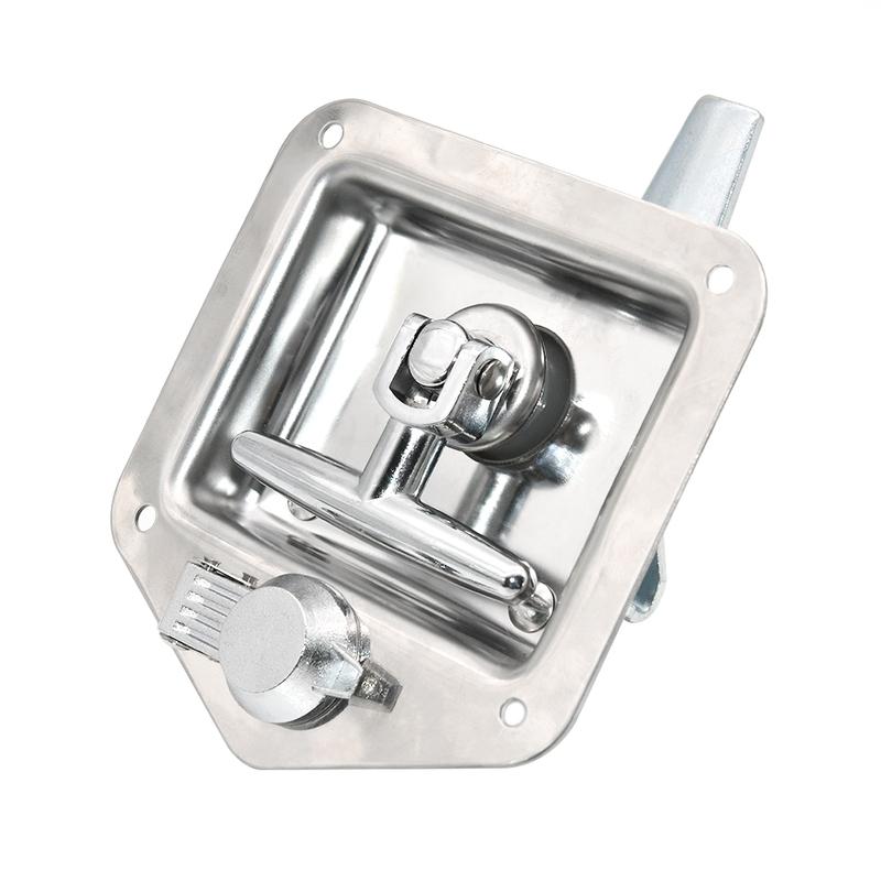 1pc Stainless Steel RV Paddle Door Toolbox Lock Flush Mount + 2 Keys Yacht Door Lock For RV Motorhome Trailer Fire Trucks Parts
