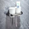 All copper gun gray bathroom towel rack, bath towel rack, light luxury bathroom rack, bathroom hardware pendant set.