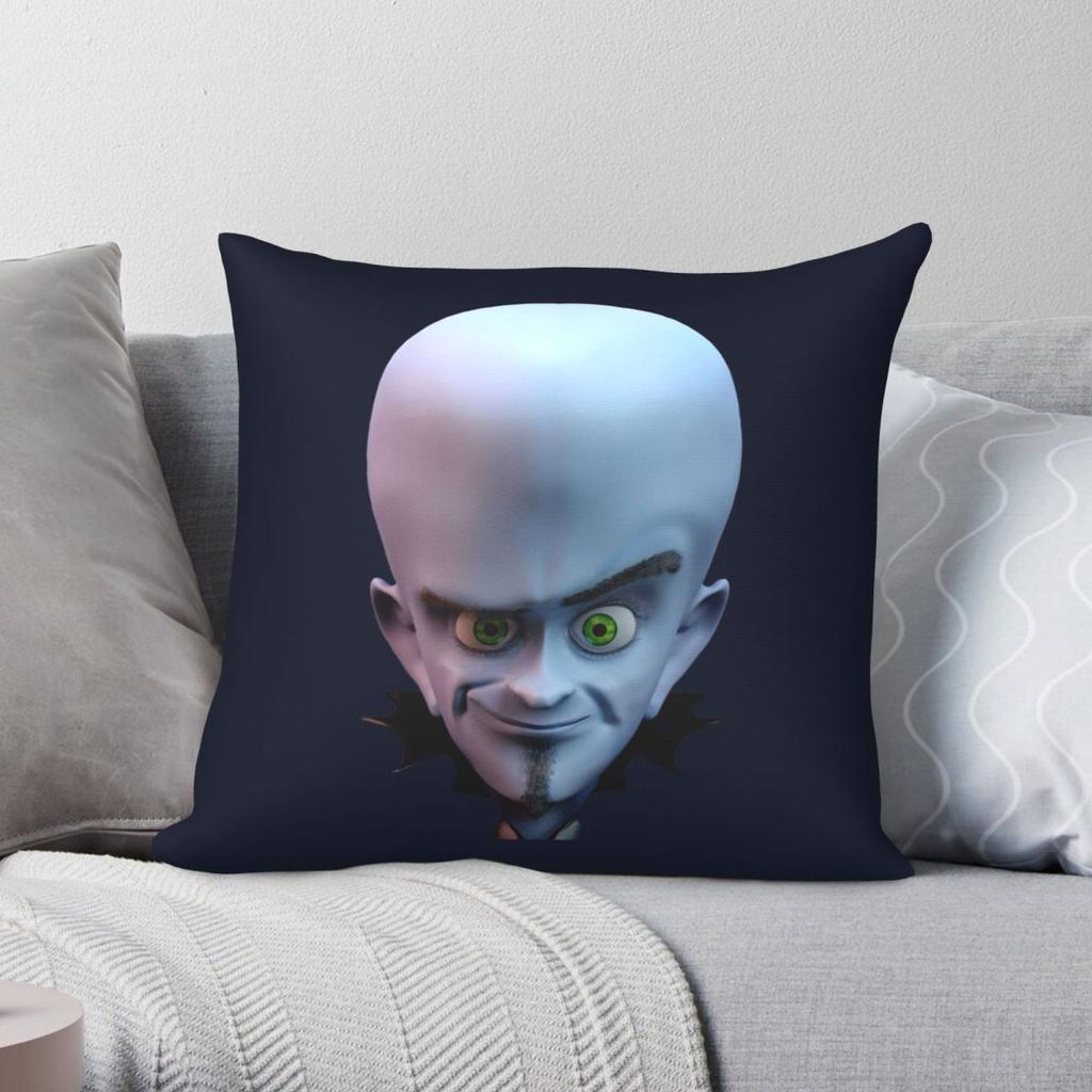 Smiling Megamind D HIGH QUALITY Square Pillowcase Polyester Linen Velvet Printed Zip Decor Throw Pillow Case Sofa Cushion Case