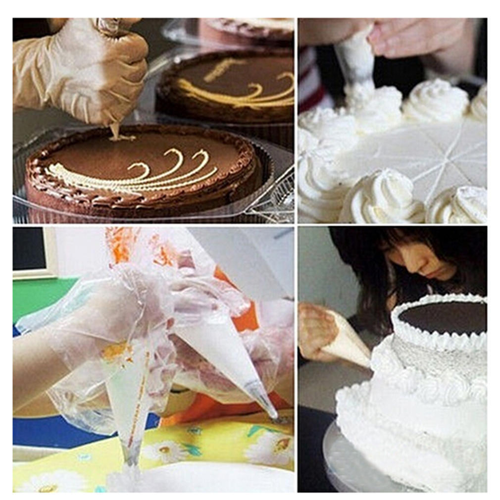 Poche à Douille Jetable en Plastique - Taille Grande 100 Pcs - Glaçage & Décoration Gâteau