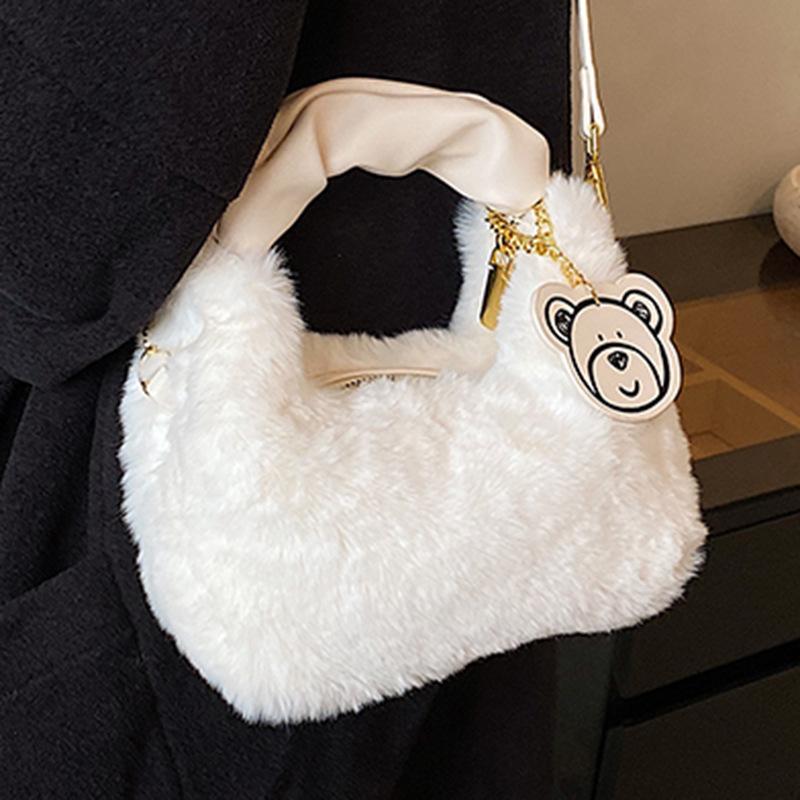 Plush bag high value plush 2025 autumn new handbag bag trend niche fashion messenger small bag