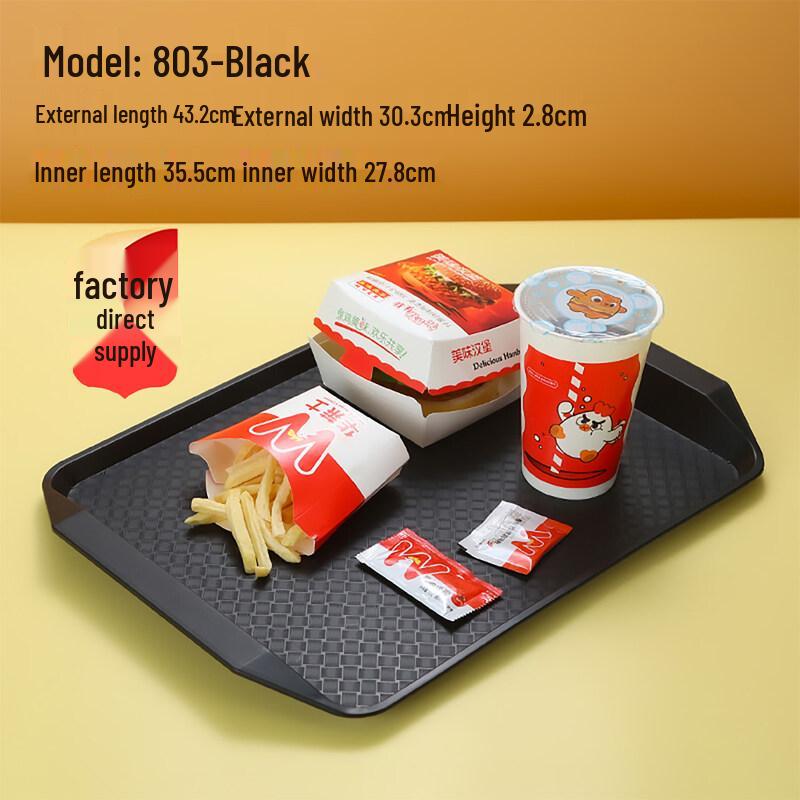 Plastic Round Non-slip Serving Tray